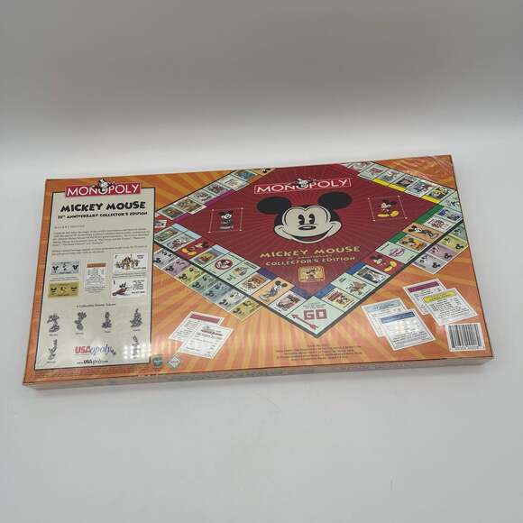 Mickey Mouse 75th Anniversary Collector's Edition Monopoly Board Game Factory Se - Picture 7 of 7